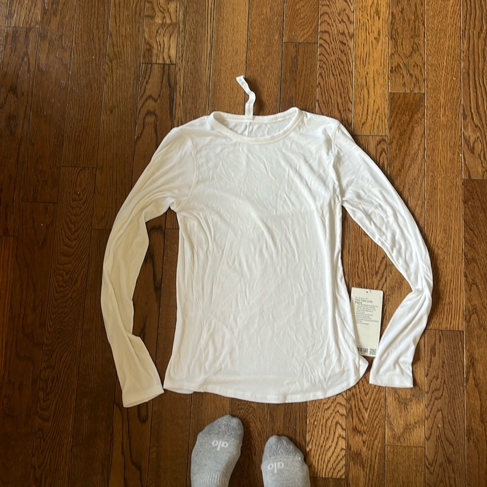 Lululemon Hold Tight Long Sleeve 8 White NWT